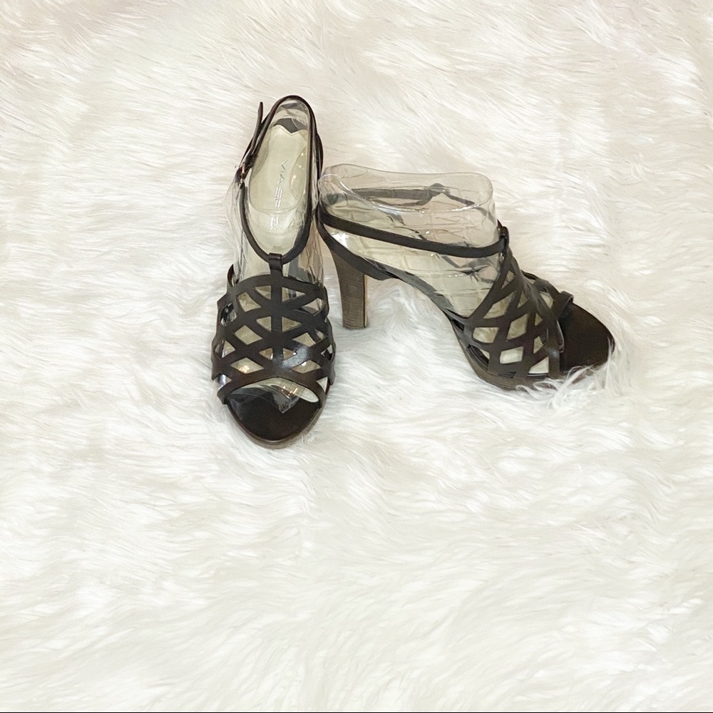 Via Spiga Brown Platform Strappy Heel Size 8 1/2